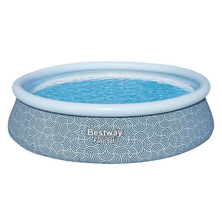 Kit Piscine gonflable BESTWAY - Fast Set™ - 457 x 107 cm - Ronde (Filtre a cartouche, échelle, 1 cartouche)