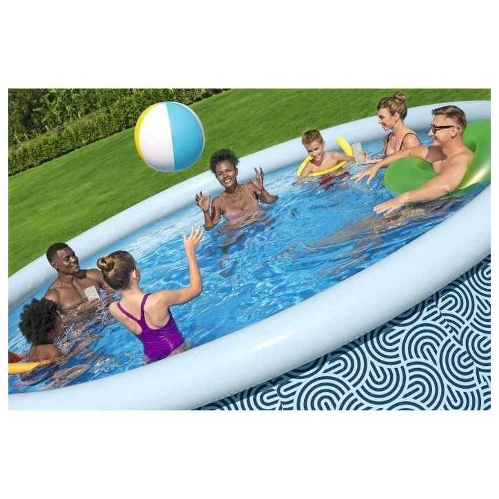 Kit Piscine gonflable BESTWAY - Fast Set™ - 457 x 107 cm - Ronde (Filtre a cartouche, échelle, 1 cartouche)