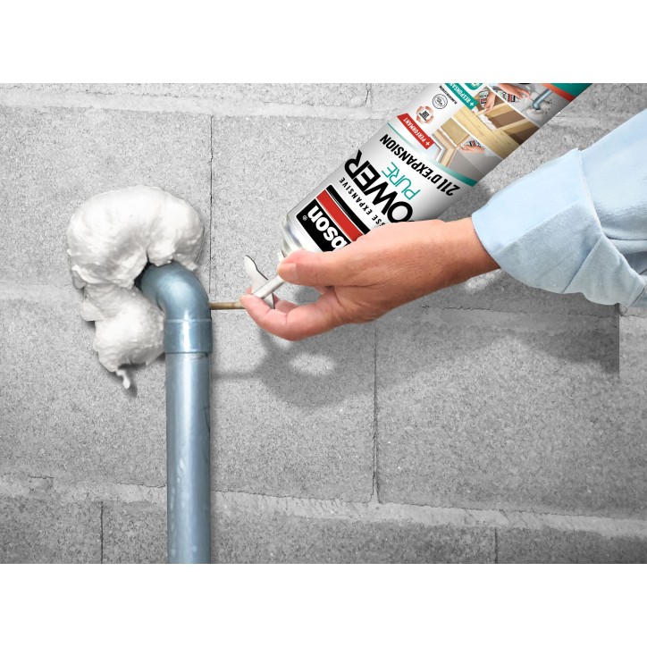 Lot de 2 aérosols mousse expansive - RUBSON - Power Pure - Adhérence multi-support - 21 L Lot de 2 aérosols mousse expansive - RUBSON - Power Pure - Adhérence multi-support - 21 L