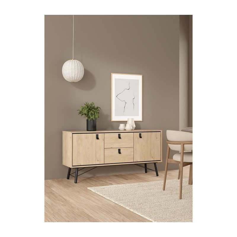 Buffet RY - Chene Jackson Hickory - 2 portes, 2 tiroirs - 150,3 x 40,1
