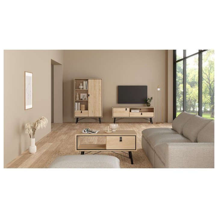 Meuble TV RY - Chene Jackson Hickory - 150,3 x 40,1 x 59,6 cm