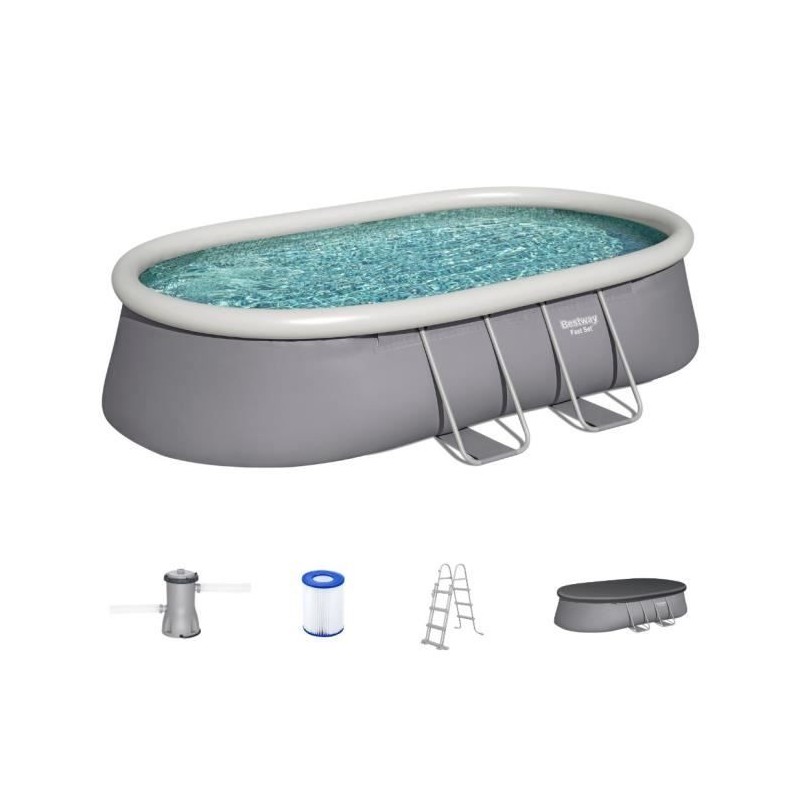 Kit Piscine hors sol autoportante BESTWAY - Fast Set - 488 x 305 x 107 Kit Piscine hors sol autoportante BESTWAY - Fast Set - 488 x 305 x 107