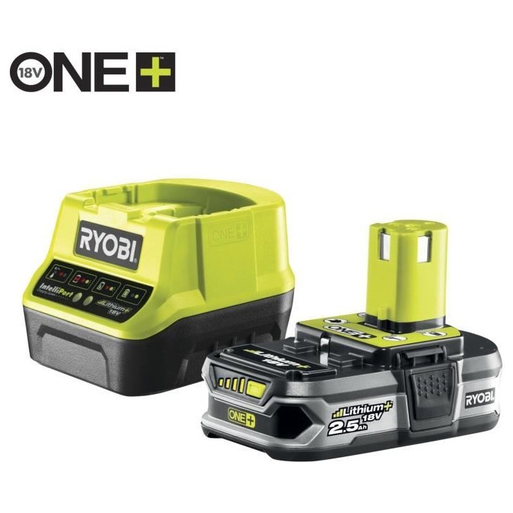 RYOBI - Coupe-bordures 18V ONE+ HYBRIDE - Ø coupe 25-30 cm - Ø fil 1 x 1,6 mm + batterie 2,5 Ah & chargeur + RAC155 - RLT1831H RYOBI - Coupe-bordures 18V ONE+ HYBRIDE - Ø coupe 25-30 cm - Ø fil 1 x 1,6 mm + batterie 2,5 Ah & chargeur + RAC155 - RLT1831H