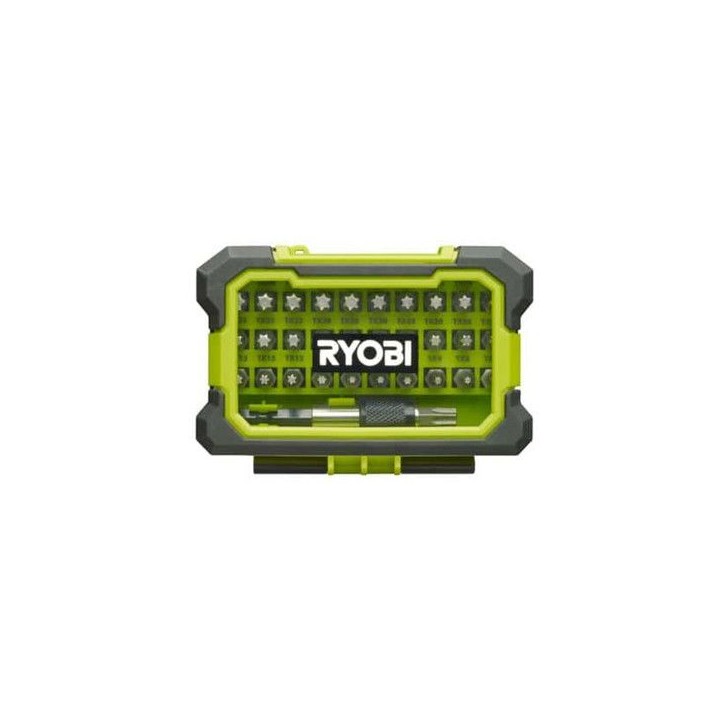 Coffret renforcé RYOBI 32 embouts de vissage Torx T7-T40 - porte-embouts a fixation rapide RAK32TSD