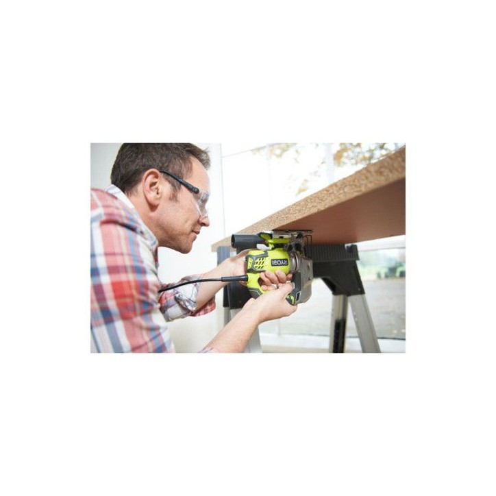 RYOBI - Scie sauteuse 680 W - 500-3 100 cp/min - 105 mm bois + coffret, buse d'aspiration, 5 lames & clé hexagonale - RJS1050-K RYOBI - Scie sauteuse 680 W - 500-3 100 cp/min - 105 mm bois + coffret, buse d'aspiration, 5 lames & clé hexagonale - RJS1050-K