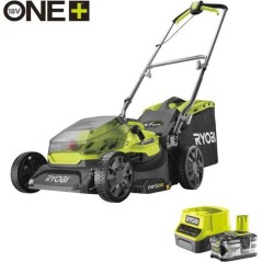 RYOBI - Tondeuse poussée 18V ONE+ - Ø coupe 37 cm - ramassage et mul
