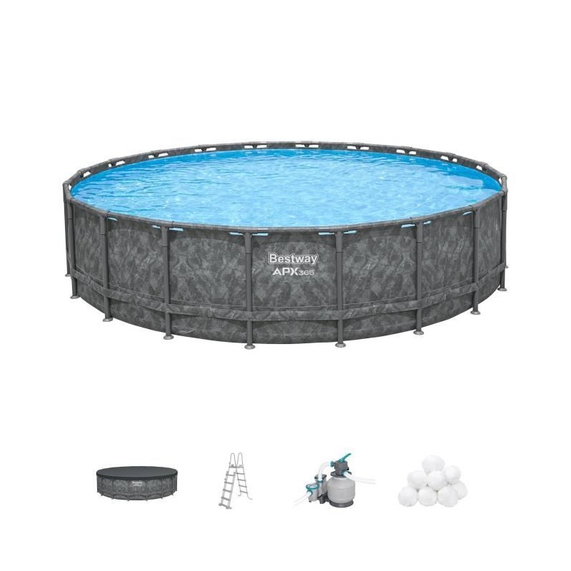 Kit piscine hors sol tubulaire BESTWAY - APX 365™ - 671 x 132 cm - R Kit piscine hors sol tubulaire BESTWAY - APX 365™ - 671 x 132 cm - R