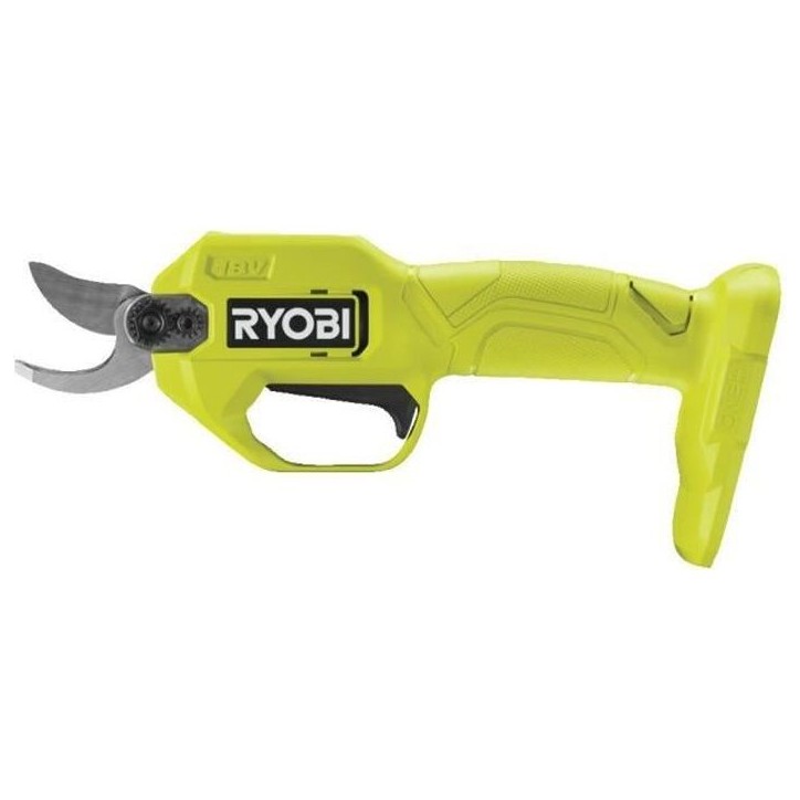 RYOBI - Sécateur 18V ONE+ - lames Bypass chromées en acier SK5 - capacité de coupe 25 mm - sans batterie ni chargeur - RY18SC RYOBI - Sécateur 18V ONE+ - lames Bypass chromées en acier SK5 - capacité de coupe 25 mm - sans batterie ni chargeur - RY18SC
