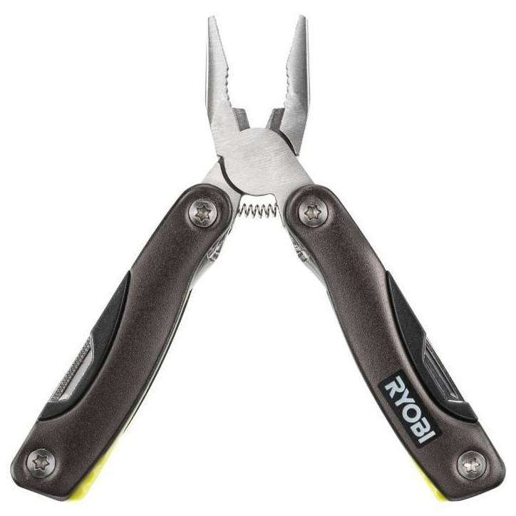 Pince multifonction 14-en-1 - RYOBI - Pince, ciseaux, décapsuleurs, couteau, tournevis, pince, poinçon, scie, lime, lames - Pince multifonction 14-en-1 - RYOBI - Pince, ciseaux, décapsuleurs, couteau, tournevis, pince, poinçon, scie, lime, lames -