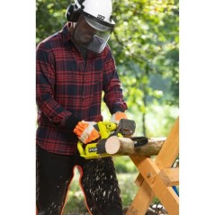 RYOBI - Tronçonneuse compacte 18V ONE+ - guide 20 cm - 4,6 m/s - tendeur latéral + batterie 2,5 Ah et chargeur 1,5 A - RY18CS2