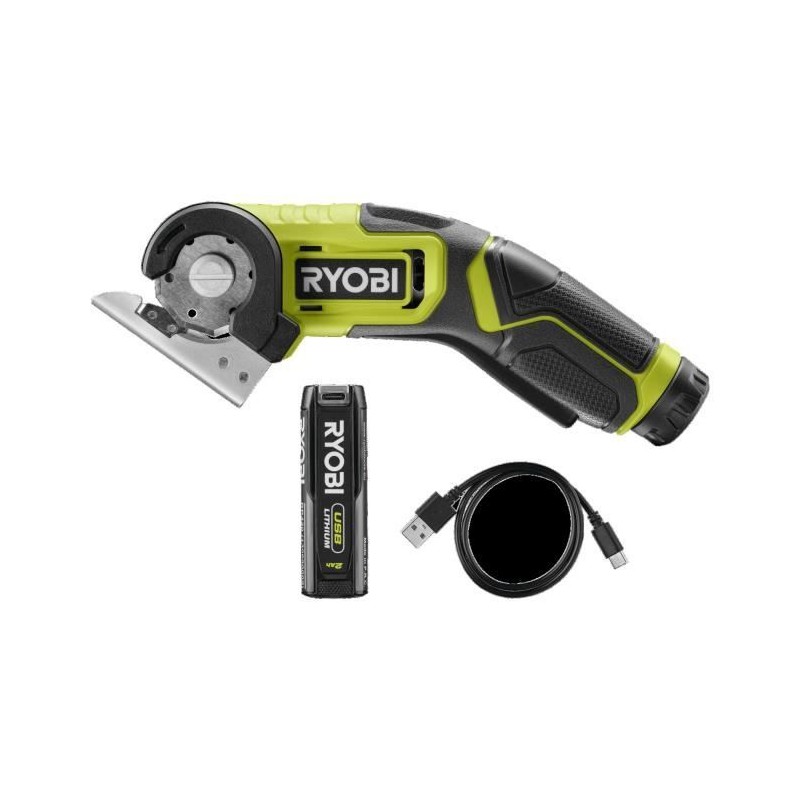 RYOBI - Mini-scie 4V USB Lithium - Câble USB C - 1 batterie 2,0 Ah -