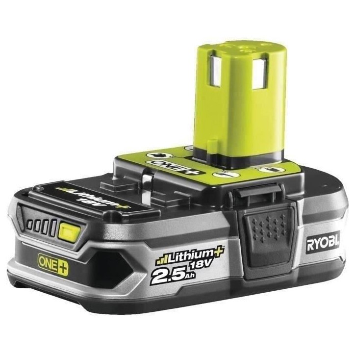 RYOBI - 1 batterie lithium+ 18V ONE+ 2,5 Ah - gestion individuelle de charge/décharge des cellules - RB18L25G RYOBI - 1 batterie lithium+ 18V ONE+ 2,5 Ah - gestion individuelle de charge/décharge des cellules - RB18L25G