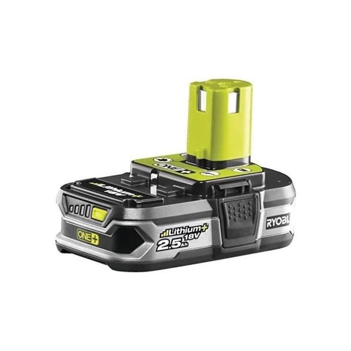 RYOBI - 1 batterie lithium+ 18V ONE+ 2,5 Ah - gestion individuelle de charge/décharge des cellules - RB18L25G RYOBI - 1 batterie lithium+ 18V ONE+ 2,5 Ah - gestion individuelle de charge/décharge des cellules - RB18L25G