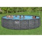 Kit Piscine hors sol tubulaire BESTWAY - APX 365™ - 610 x 132 cm - Ronde (Filtre a sable, 500g polysphere, échelle, bâche)