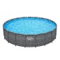Kit Piscine hors sol tubulaire BESTWAY - APX 365™ - 610 x 132 cm - Ronde (Filtre a sable, 500g polysphere, échelle, bâche)