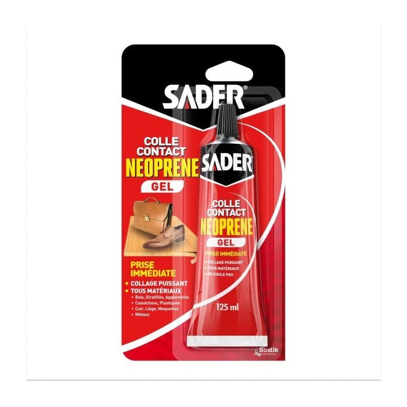 Colle contact néoprene gel extra forte - SADER - Tous matériaux - Pr