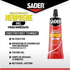 Colle contact néoprene gel extra forte - SADER - Tous matériaux - Pr