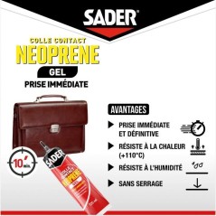 Colle contact néoprene gel extra forte - SADER - Tous matériaux - Pr