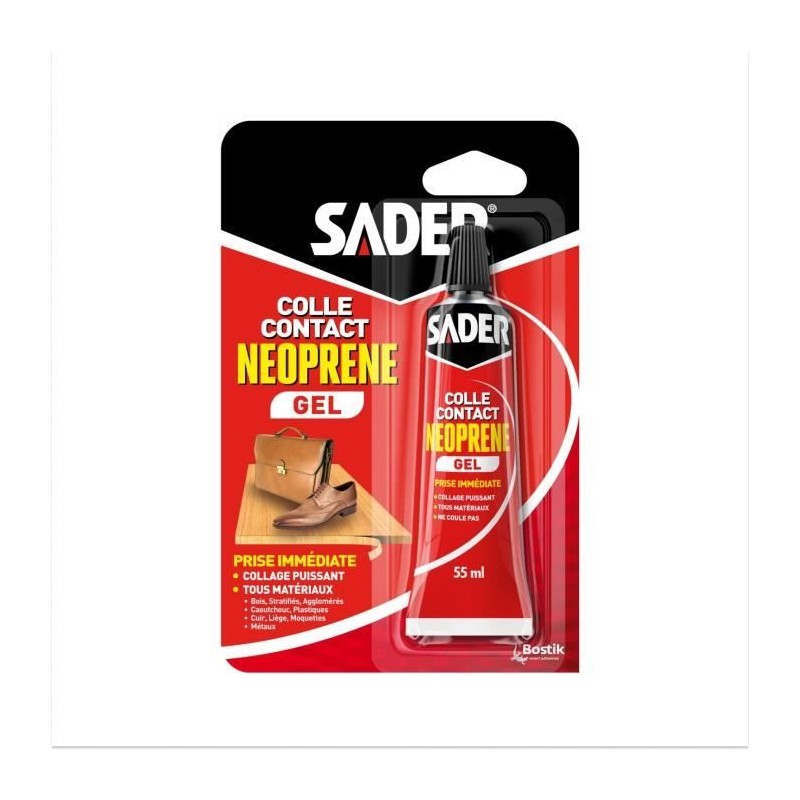 Colle contact néoprene gel extra forte - SADER - Tous matériaux - Pr