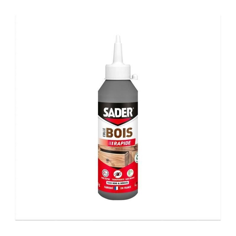 Colle bois - SADER - Prise rapide 2 min - Tous bois - Intérieur - Tra