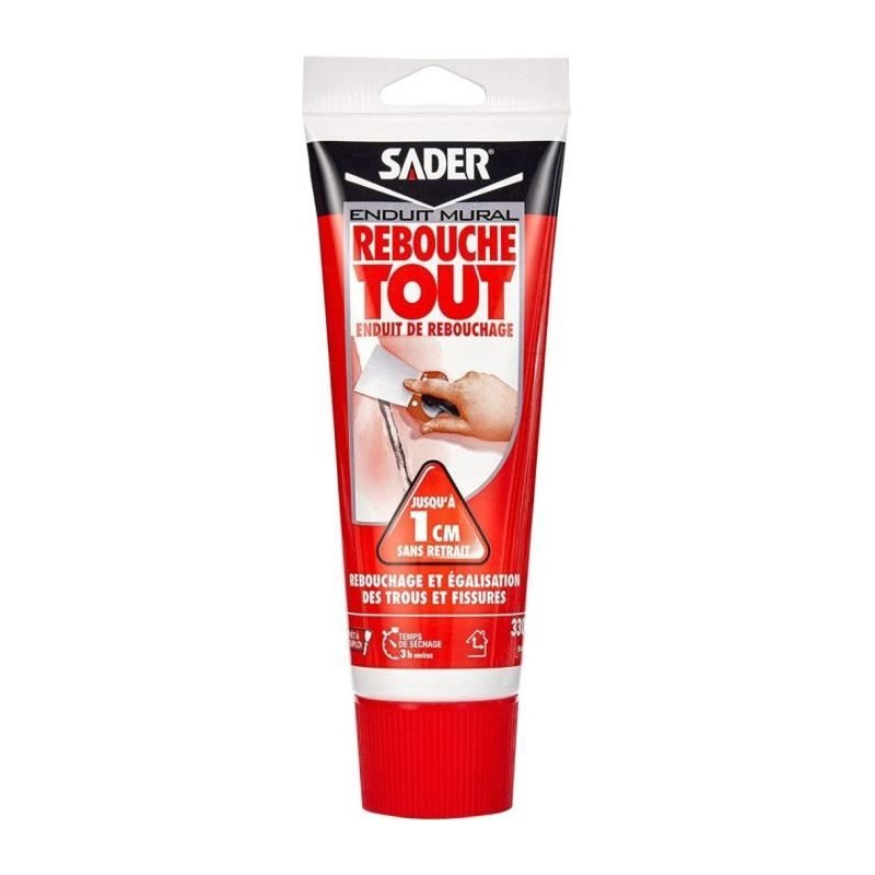 Enduit de rebouchage - SADER - Rebouche Tout - Pret a l'emploi - Trous