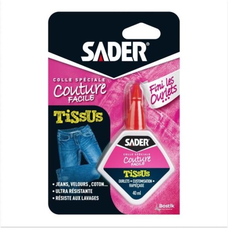 Colle textile - SADER - Tissus et textiles - Ourlets et customisation
