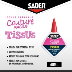 Colle textile - SADER - Tissus et textiles - Ourlets et customisation
