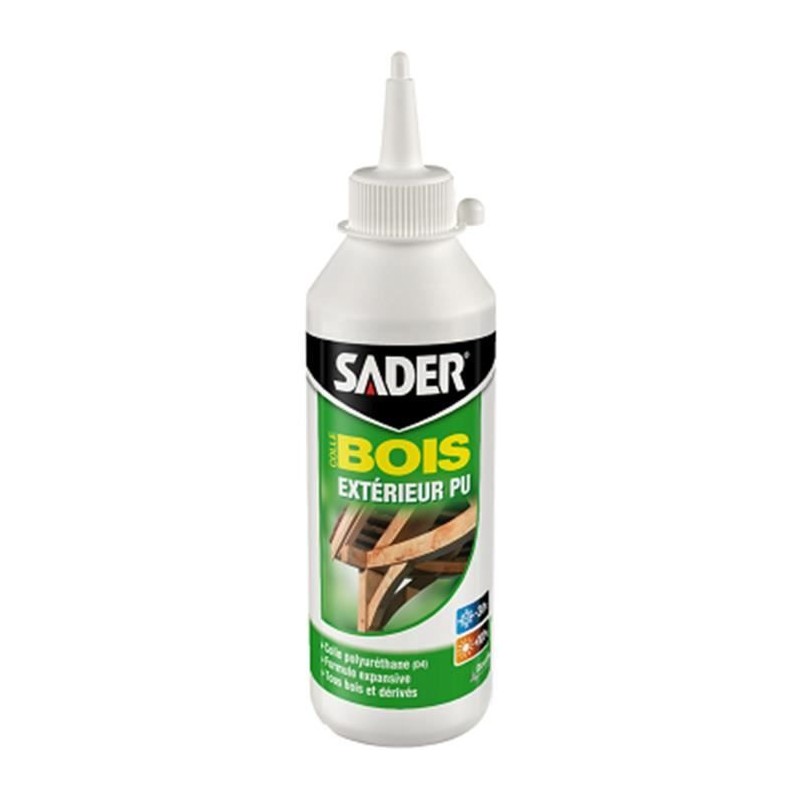 Colle bois extérieur - SADER - PU Polyuréthane - Ultra résistante -