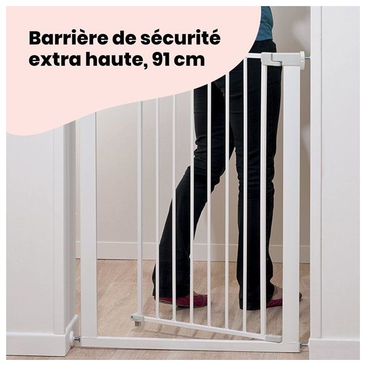 Barriere de sécurité enfant Easy Close Extra Tall - SAFETY 1ST - Métal - Blanc - Réglable de 73 a 80 cm Barriere de sécurité enfant Easy Close Extra Tall - SAFETY 1ST - Métal - Blanc - Réglable de 73 a 80 cm
