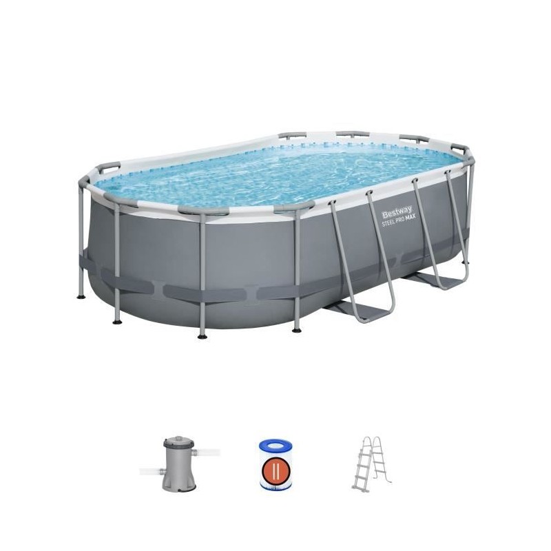Kit Piscine hors sol tubulaire BESTWAY - Steel Pro MAX™ - 427 x 250 Kit Piscine hors sol tubulaire BESTWAY - Steel Pro MAX™ - 427 x 250