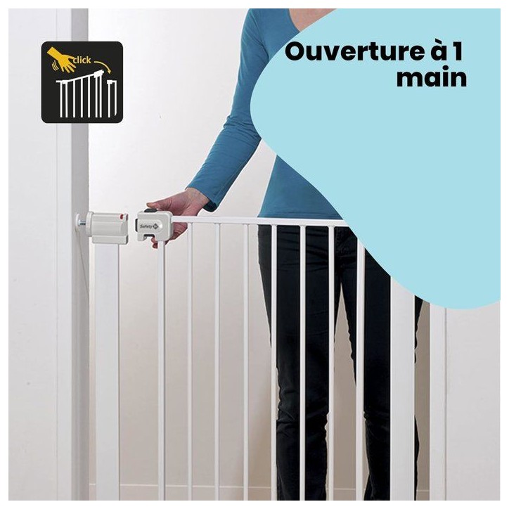 Barriere de sécurité enfant Easy Close Extra Tall - SAFETY 1ST - Métal - Blanc - Réglable de 73 a 80 cm Barriere de sécurité enfant Easy Close Extra Tall - SAFETY 1ST - Métal - Blanc - Réglable de 73 a 80 cm