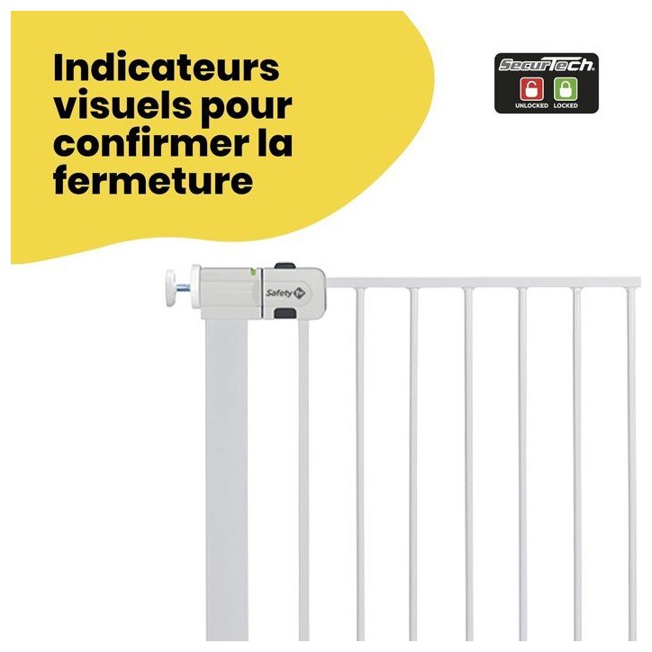 Barriere de sécurité enfant Easy Close Extra Tall - SAFETY 1ST - Métal - Blanc - Réglable de 73 a 80 cm Barriere de sécurité enfant Easy Close Extra Tall - SAFETY 1ST - Métal - Blanc - Réglable de 73 a 80 cm