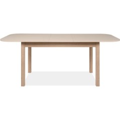 Table a Manger Extensible SAHARA -Beige & Chene Riva - Rectangulaire - 10 personnes - 160-200 x 90 x 76 cm