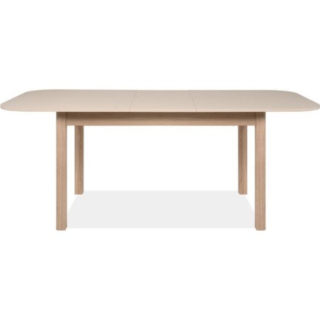 Table a Manger Extensible SAHARA -Beige & Chene Riva - Rectangulaire - 10 personnes - 160-200 x 90 x 76 cm