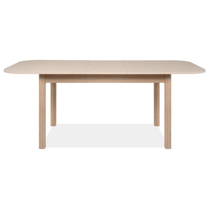 Table a Manger Extensible SAHARA -Beige & Chene Riva - Rectangulaire - 10 personnes - 160-200 x 90 x 76 cm