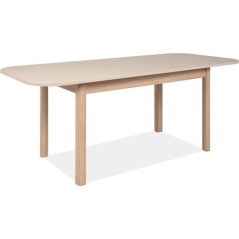 Table a Manger Extensible SAHARA -Beige & Chene Riva - Rectangulaire -