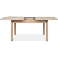Table a Manger Extensible SAHARA -Beige & Chene Riva - Rectangulaire -