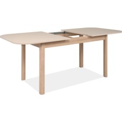 Table a Manger Extensible SAHARA -Beige & Chene Riva - Rectangulaire -