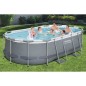 Kit Piscine hors sol tubulaire BESTWAY - Steel Pro MAX™ - 427 x 250 x 100 cm - Ovale (Avec filtre a cartouche, 1 cartouche et