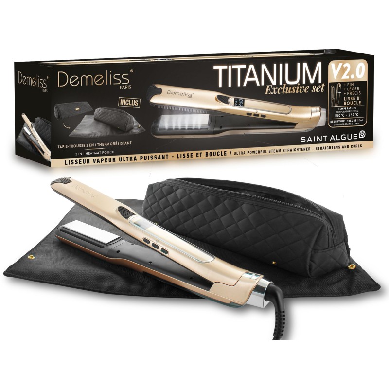 Coffret lisseur vapeur + tapis trousse 2-en-1 - SAINT ALGUE - Demeliss