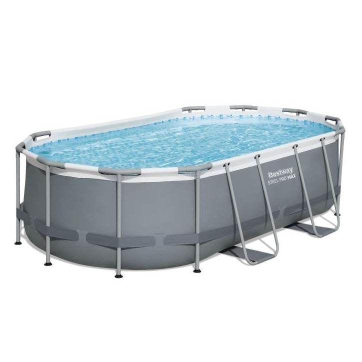 Kit Piscine hors sol tubulaire BESTWAY - Steel Pro MAX™ - 427 x 250 x 100 cm - Ovale (Avec filtre a cartouche, 1 cartouche et Kit Piscine hors sol tubulaire BESTWAY - Steel Pro MAX™ - 427 x 250 x 100 cm - Ovale (Avec filtre a cartouche, 1 cartouche et