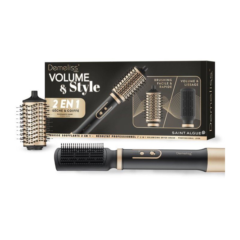 Brosse soufflante 2-en-1 - SAINT ALGUE - Demeliss Volume & Style - 100