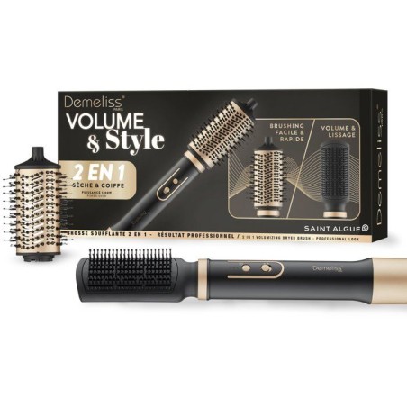 Brosse soufflante 2-en-1 - SAINT ALGUE - Demeliss Volume & Style - 100