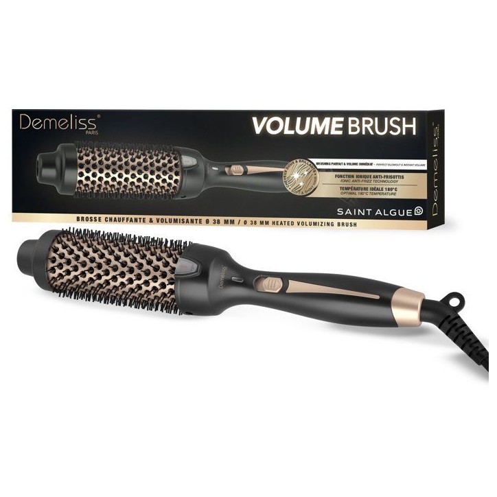 Brosse soufflante - SAINT ALGUE - Demeliss Volume Brush - 52 W - Température unique - Noir / Or Brosse soufflante - SAINT ALGUE - Demeliss Volume Brush - 52 W - Température unique - Noir / Or