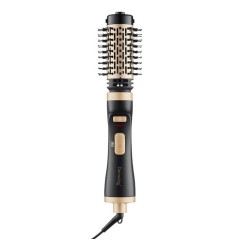 Brosse soufflante rotative - SAINT ALGUE - Demeliss Salon Blow Brush - 1000 W - 2 tetes - 3 températures - Noir / Or