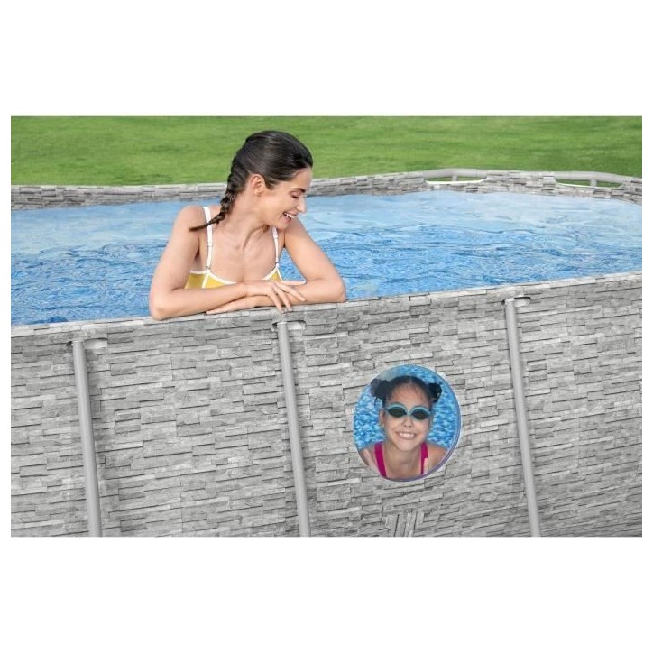 Kit Piscine hors sol tubulaire BESTWAY - Steel Pro MAX™- 427 x 250 x 100 cm - Ovale (Filtre a cartouche, échelle, bâche, 1 c Kit Piscine hors sol tubulaire BESTWAY - Steel Pro MAX™- 427 x 250 x 100 cm - Ovale (Filtre a cartouche, échelle, bâche, 1 c