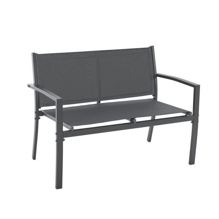 Salon de jardin CEBU - Structure Acier - 4 personnes - Gris Salon de jardin CEBU - Structure Acier - 4 personnes - Gris