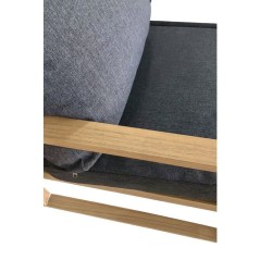 Salon de jardin d'angle - Aluminium effet bois - PUERTOCOR - 5 personn