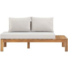 Salon de jardin - SANA - Bois acacia FSC - 1 table basse et 2 canapés