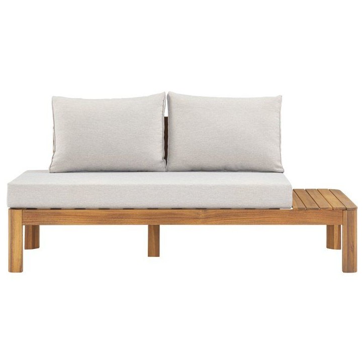 Salon de jardin - SANA - Bois acacia FSC - 1 table basse et 2 canapés - Gris clair - 4 personnes Salon de jardin - SANA - Bois acacia FSC - 1 table basse et 2 canapés - Gris clair - 4 personnes
